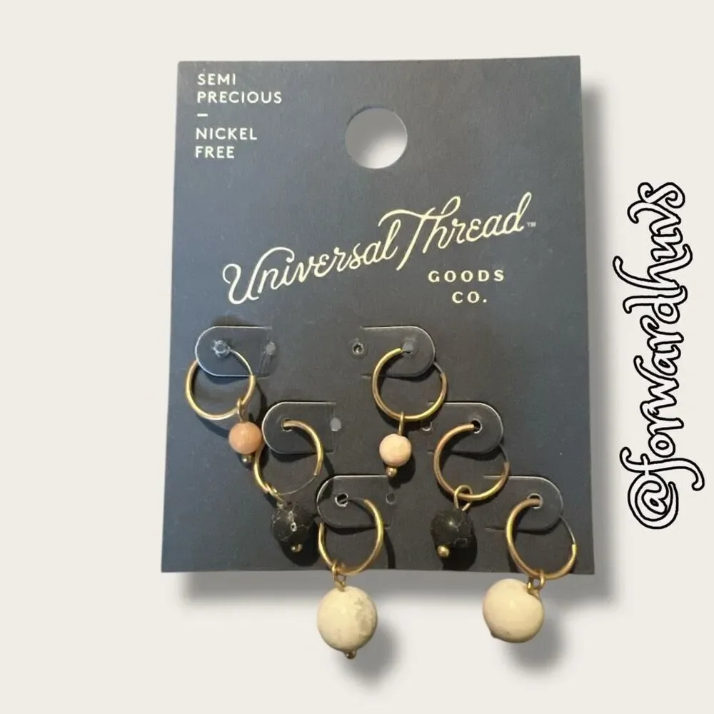 Bundle Sale 3 for $15 | Universal Thread Goods Co. Semi-Precious Hoop Trio